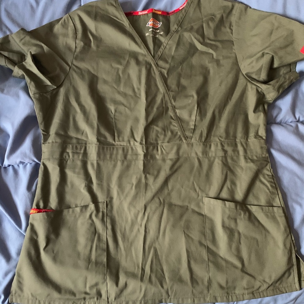 Never worn sage green scrub top